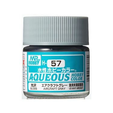 Mr Hobby (Gunze) H057 Aqueous Gloss Aircraft Grey Acrylic Paint 10ml